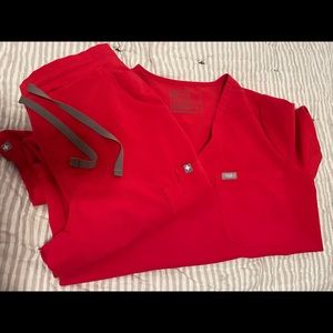 Figs scrubs Pop Red Set (selling as set only)
